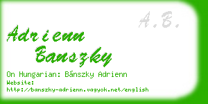 adrienn banszky business card