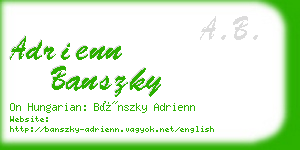 adrienn banszky business card